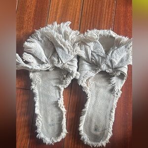 Fringed Women's Slip-On Sandals